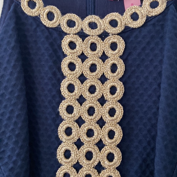 Lilly Pulitzer shift dress with gorgeous gold detailing excellent condition - Picture 4 of 12